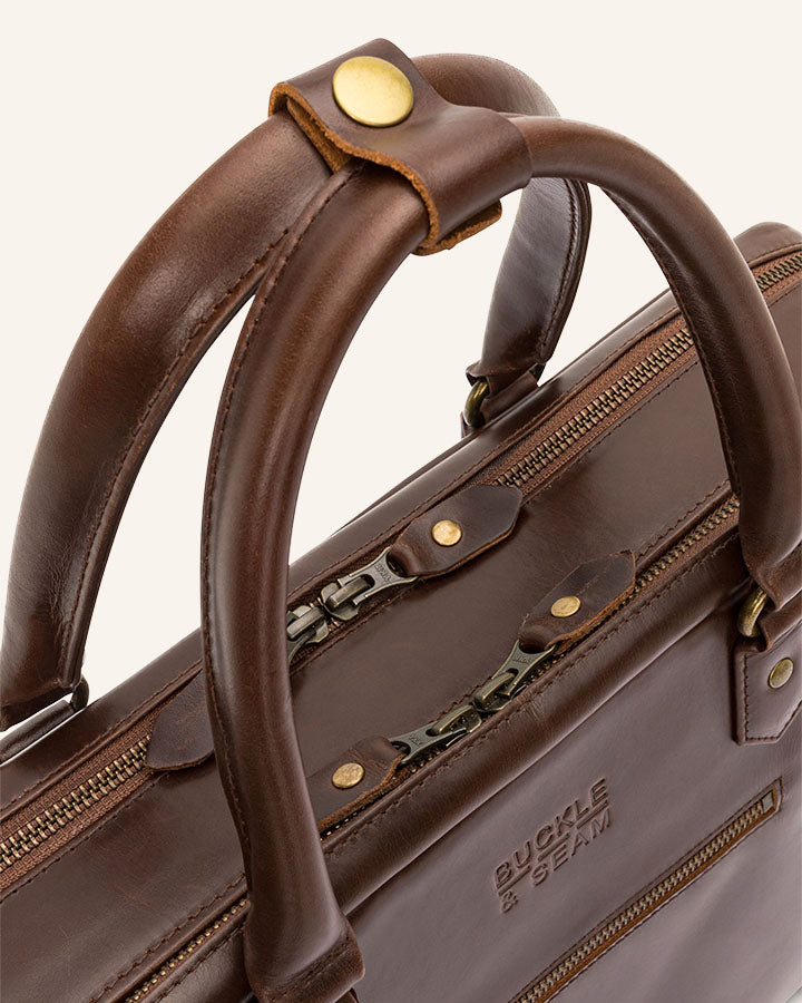 Leather XL Briefcase Albert