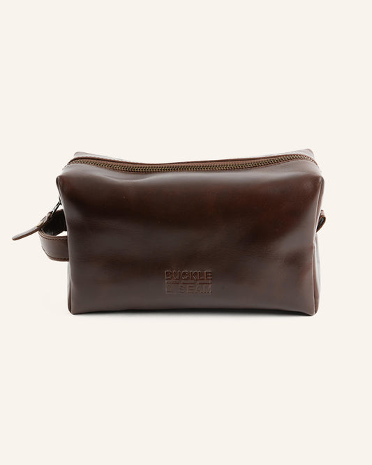 Leather washbag Everest