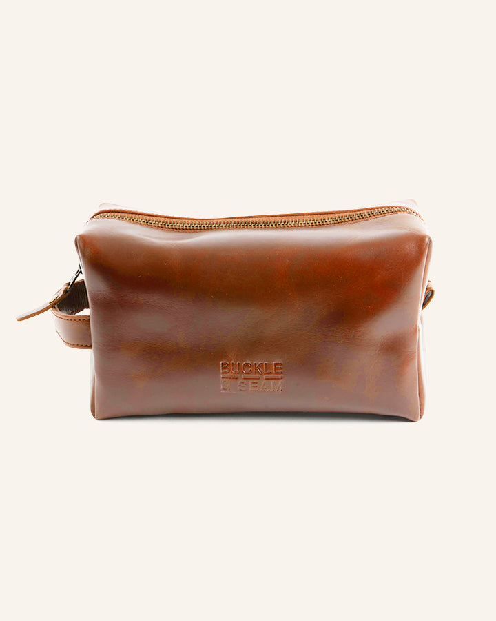 Leather washbag Everest