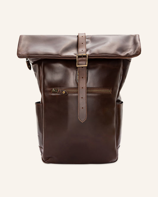 Leather Rolltop Backpack Norman