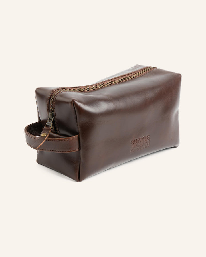 Leather washbag Everest