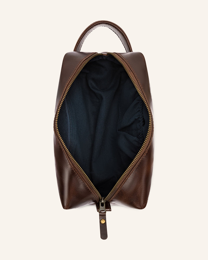 Leather washbag Everest