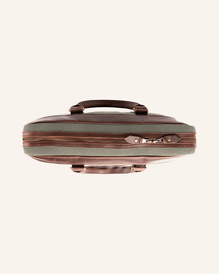 Leather Canvas Business Briefcase Venture