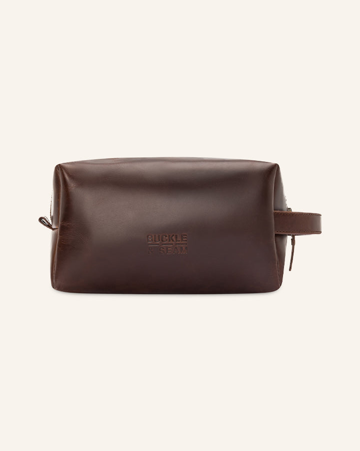 Leather washbag Everest