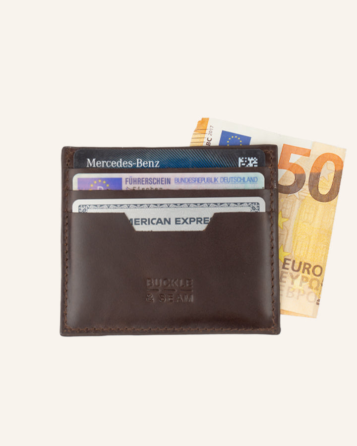 Leather Card Holder Sterling