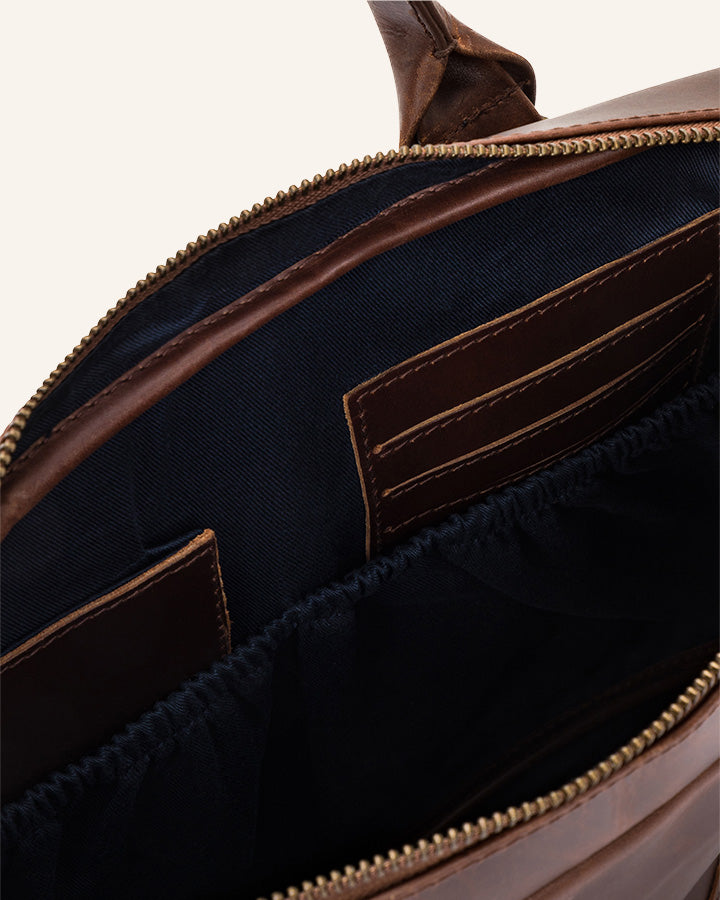 Leather Business Briefcase Everett